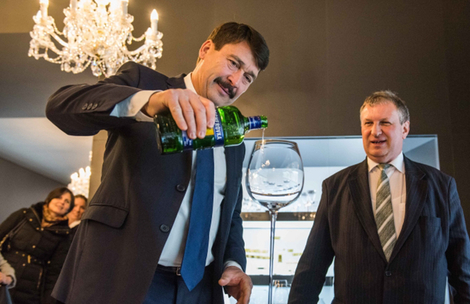 The Hungarian President has become a member of the Giant Snifters Club