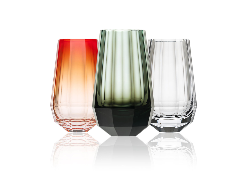 Bohemian crystal cocktail set Fluent and Whisky set from Moser