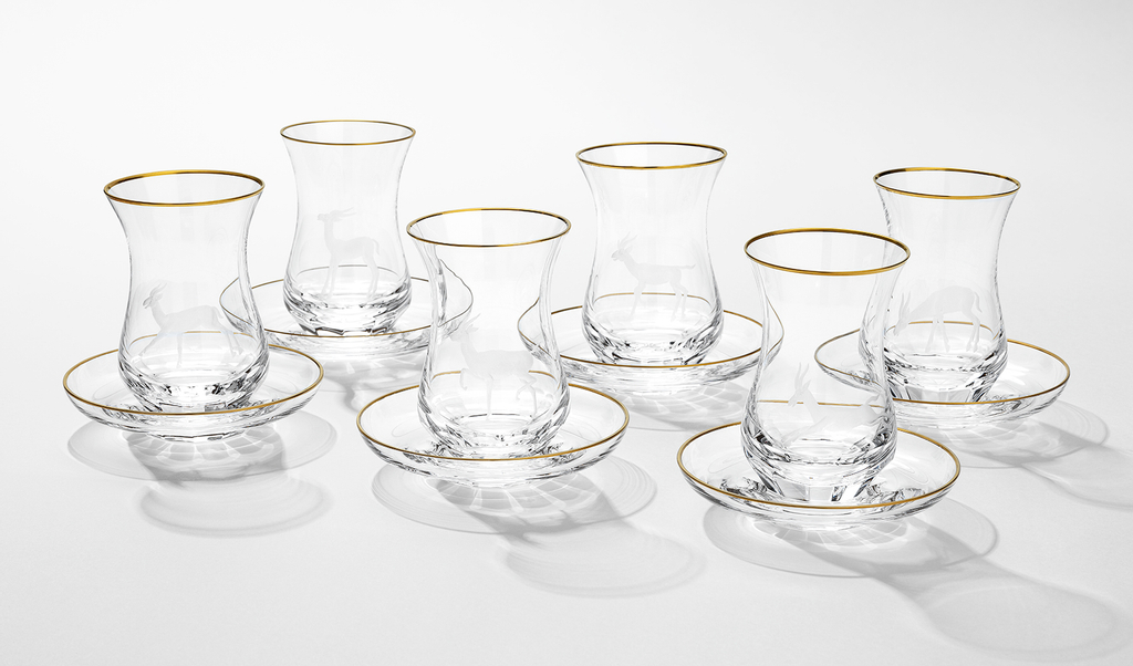 Hand-made tea cups and accessories | Czech crystal by Moser