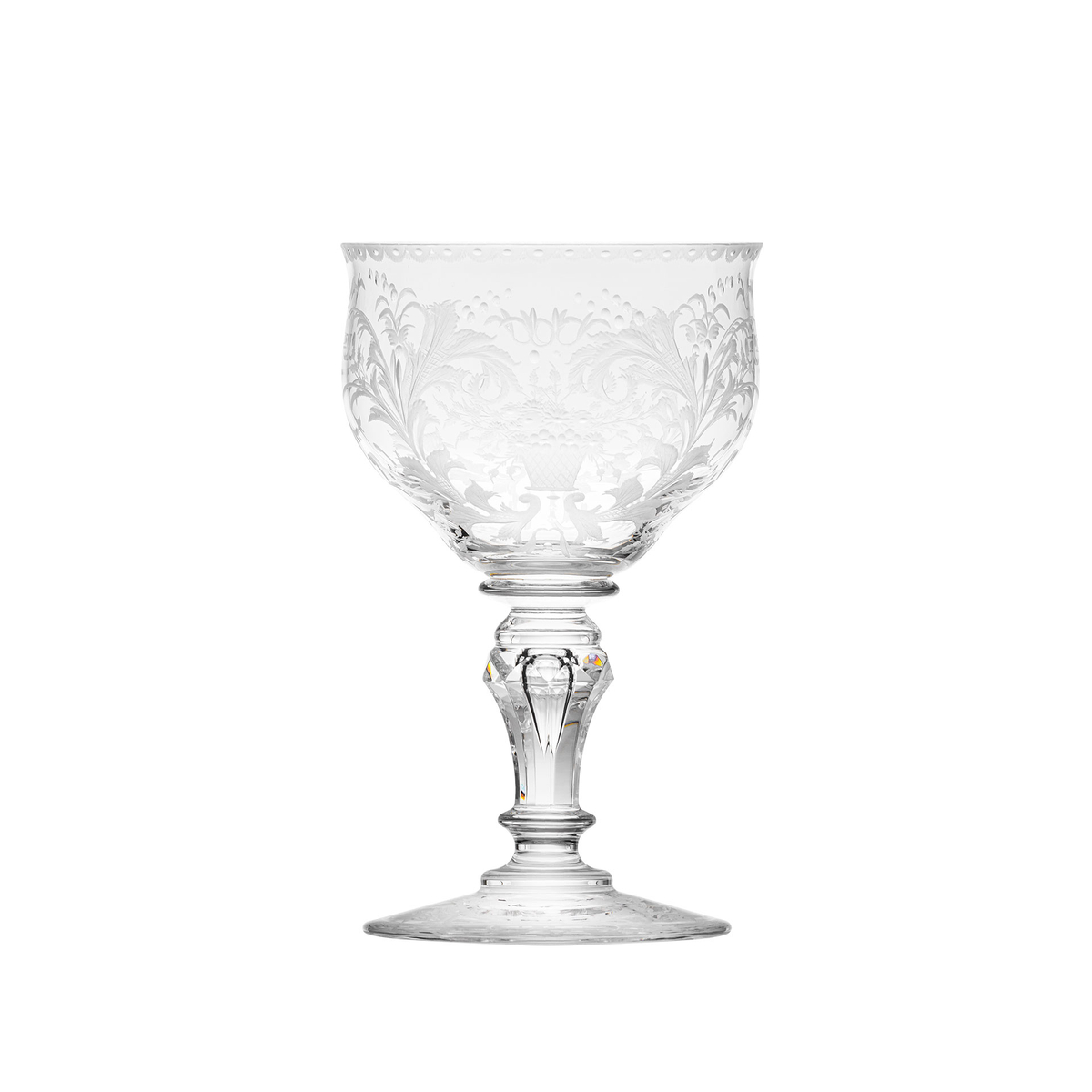 Pair Of 18Th Century Monogrammed Baroque wine Glasses For Sale at