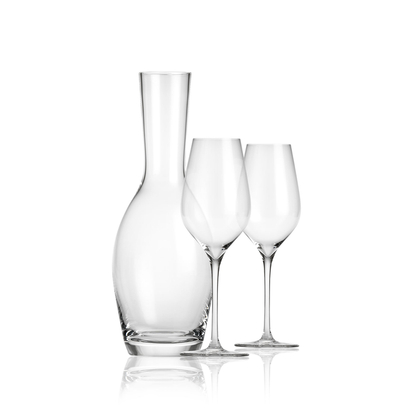 Glass Water or Wine Carafe W/ Lids – 1 Liter (3)