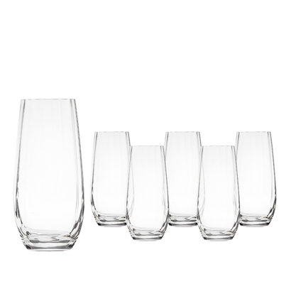 Optic water glass, 350 ml – set of 6 glasses