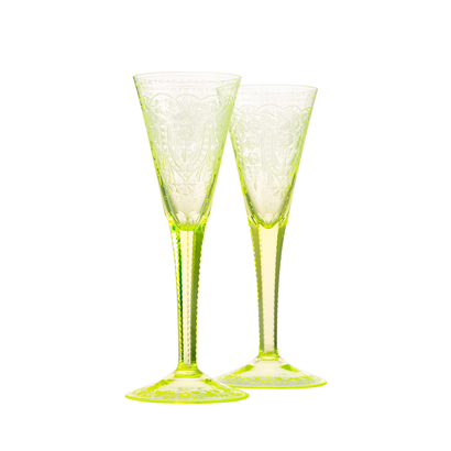 Maharani sklenky na šampaňské, 160 ml, sada 2 kusů, uran