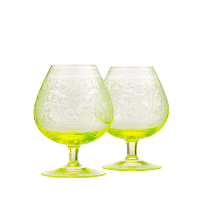 Maharani sklenice, 600 ml, sada 2 kusů, uran