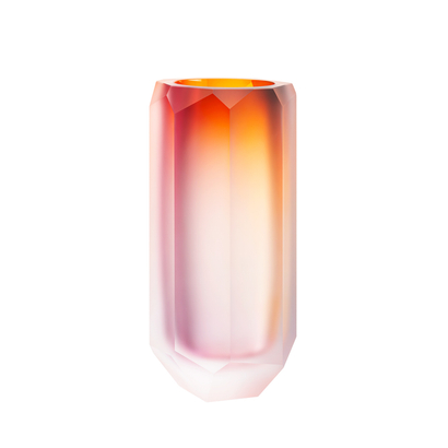 Vases, bowls, candleholders, and other decorations of cut Moser