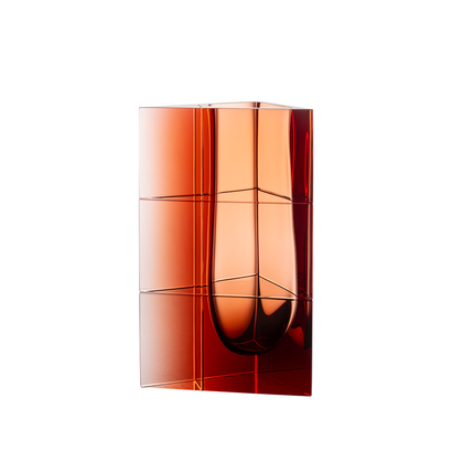 Hand-blown and cut vases of crystal Moser glass.