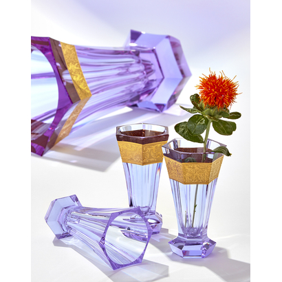 Krav Sanders genvinde Hand-blown and cut vases of crystal Moser glass. - page 1 of 5 - Moser