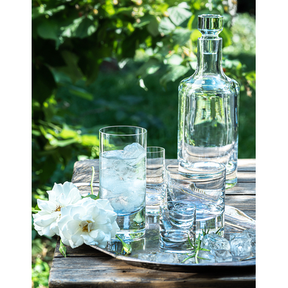 Recycled Glass Bedside Water Carafe and Drinking Glass Set