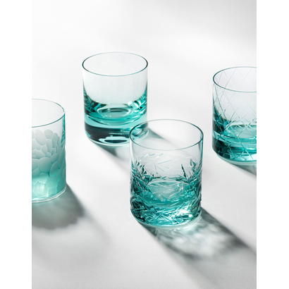 Whisky Set sklenice, 370 ml, mix brusů – sada 4 kusů