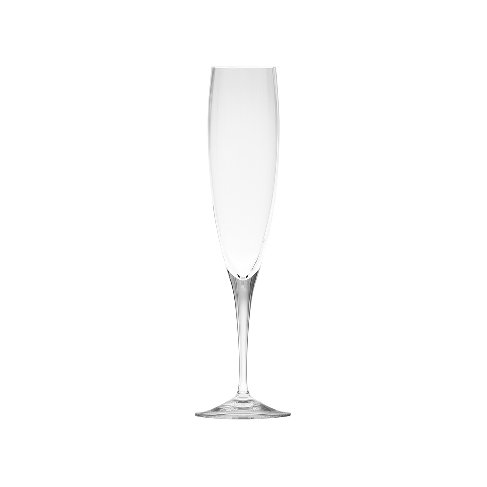 Clear Bohemian crystal champagne flute glass (200 ml) by Moser