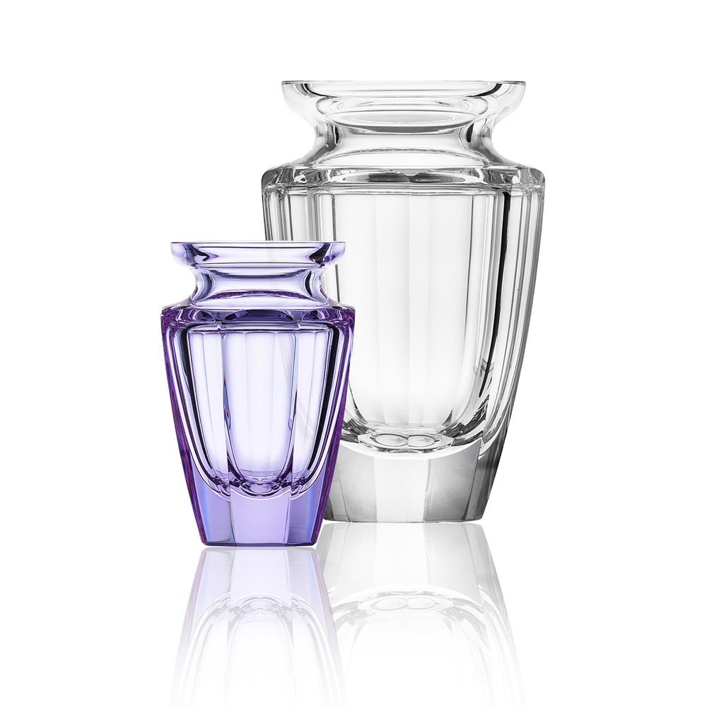 Purple Bohemian hand-cut crystal vase Eternity by Moser