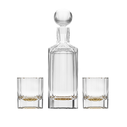 Solaris set of a carafe and two glasses