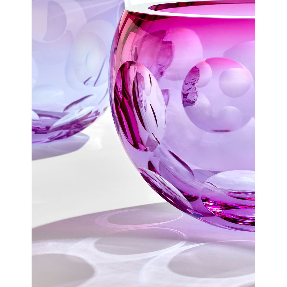 Hand-cut Bohemian crystal bowl by Moser | Bubbles collection