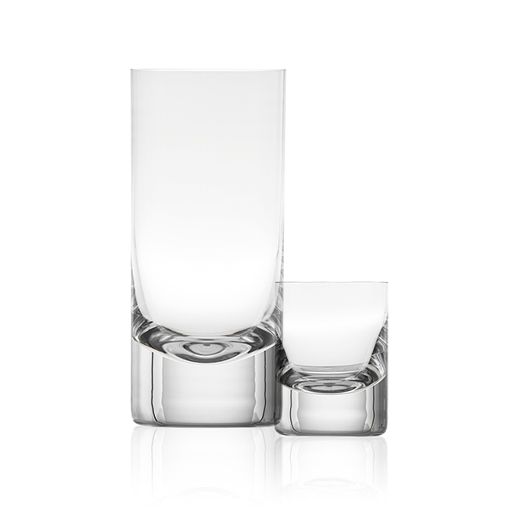 Green water and long drink glass from Bohemian lead-free