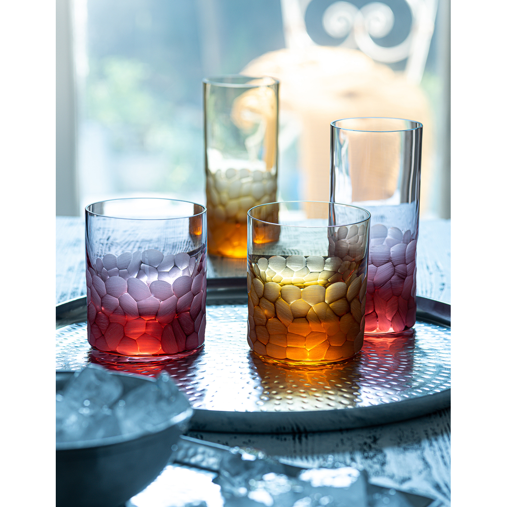 濃紺 陶器製細長い瓶 Green Bohemian crystal 370 ml whisky glass by Moser