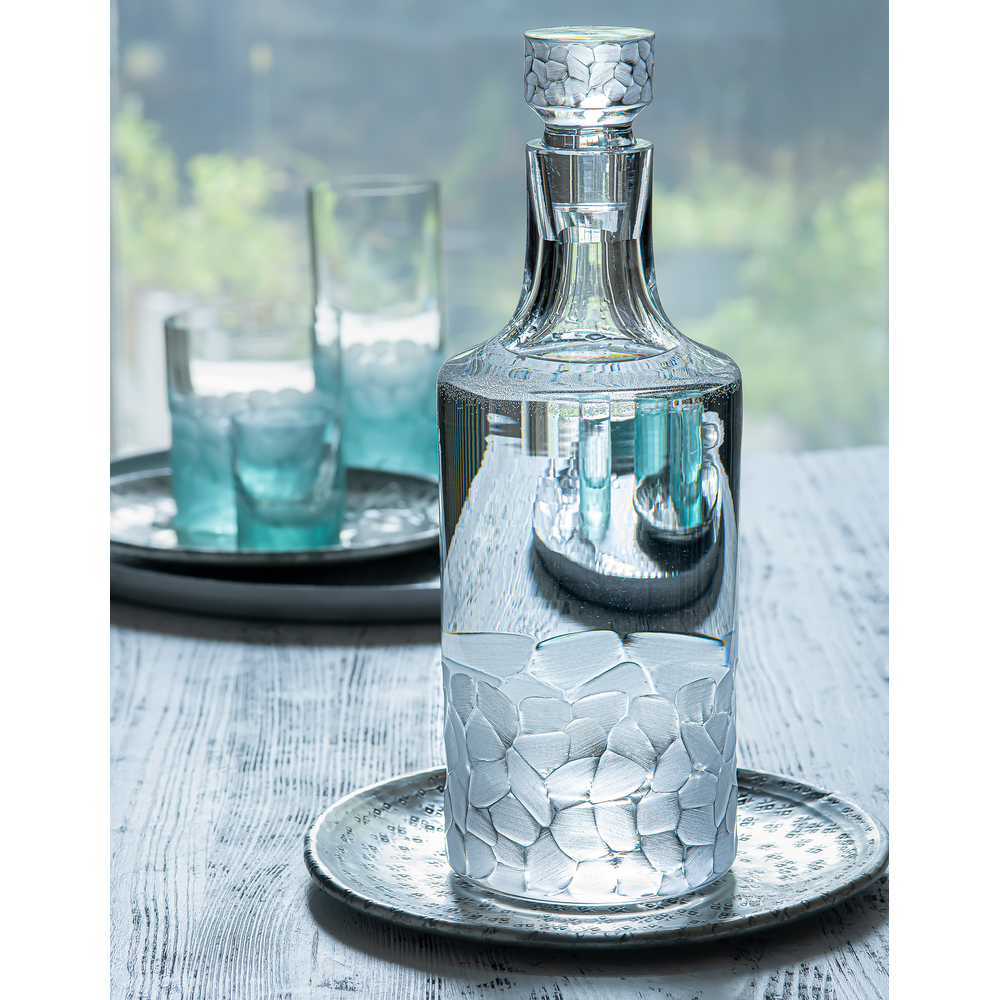Clear cut Bohemian crystal whisky carafe (1,000 ml) by Moser