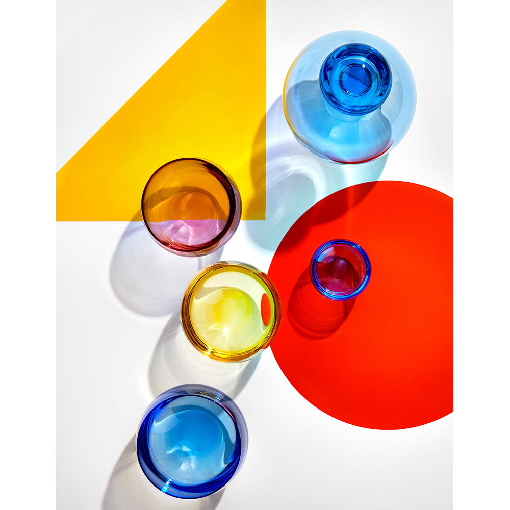 Minimalist Bohemian crystal water glass by Moser