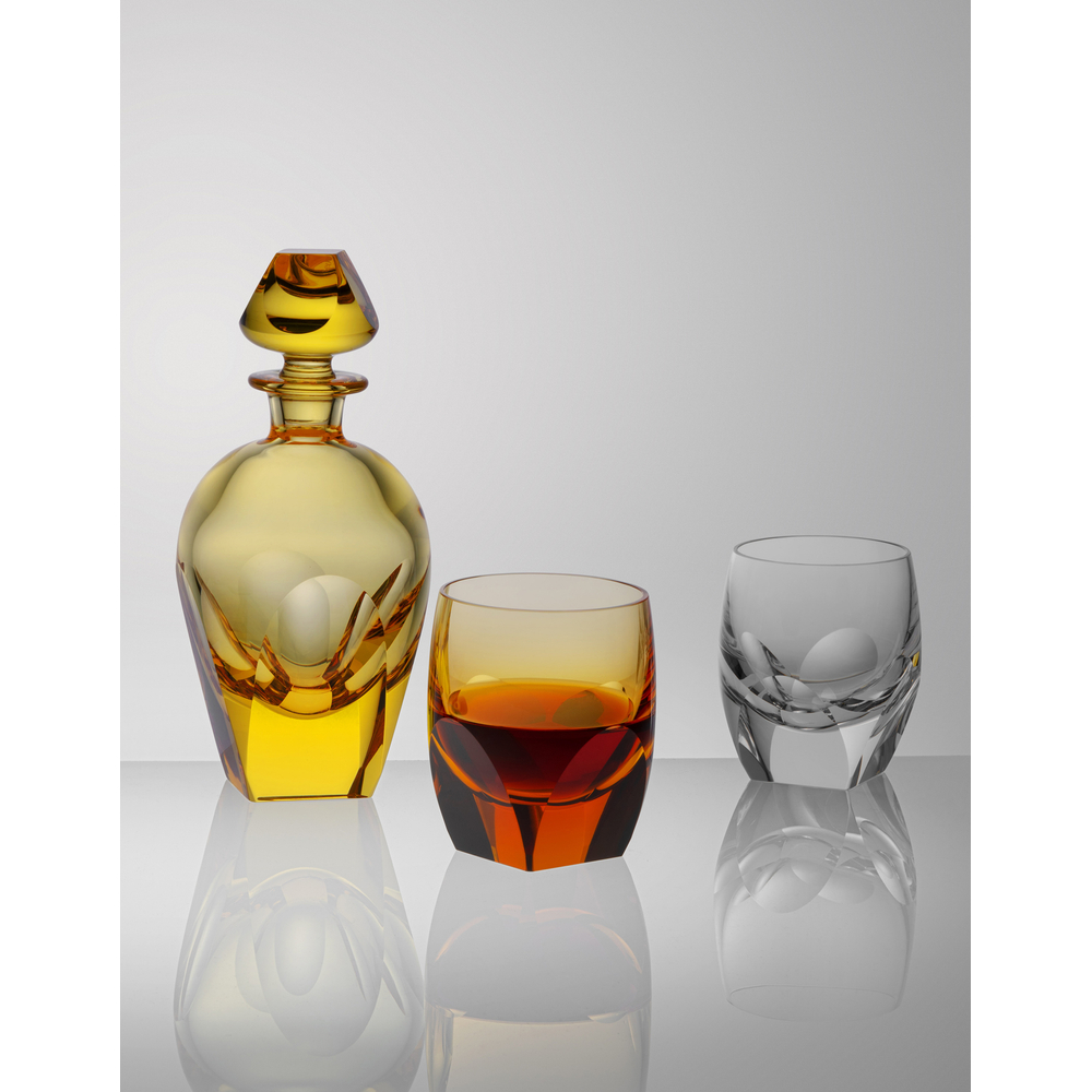 Clear whisky carafe made from Czech lead-free crystal. Part of the