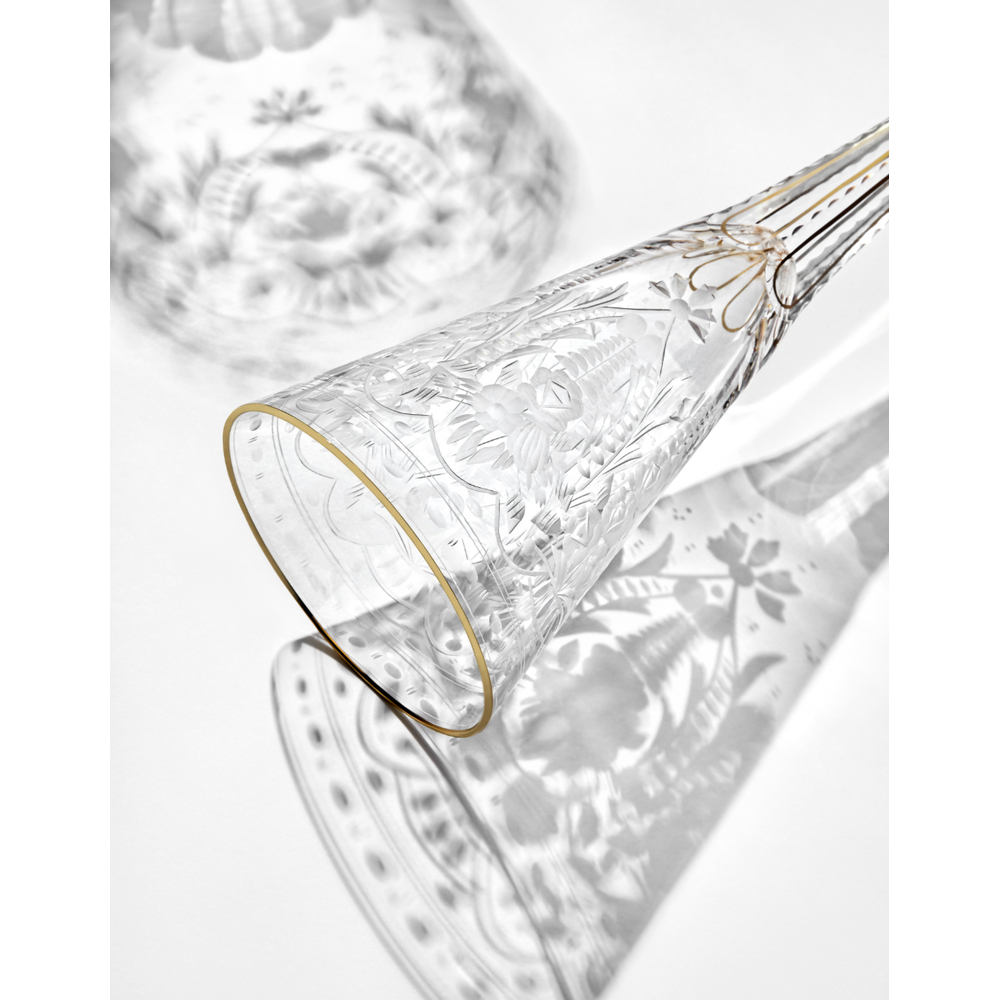 Bohemian crystal champagne flute glass (160 ml) by Moser