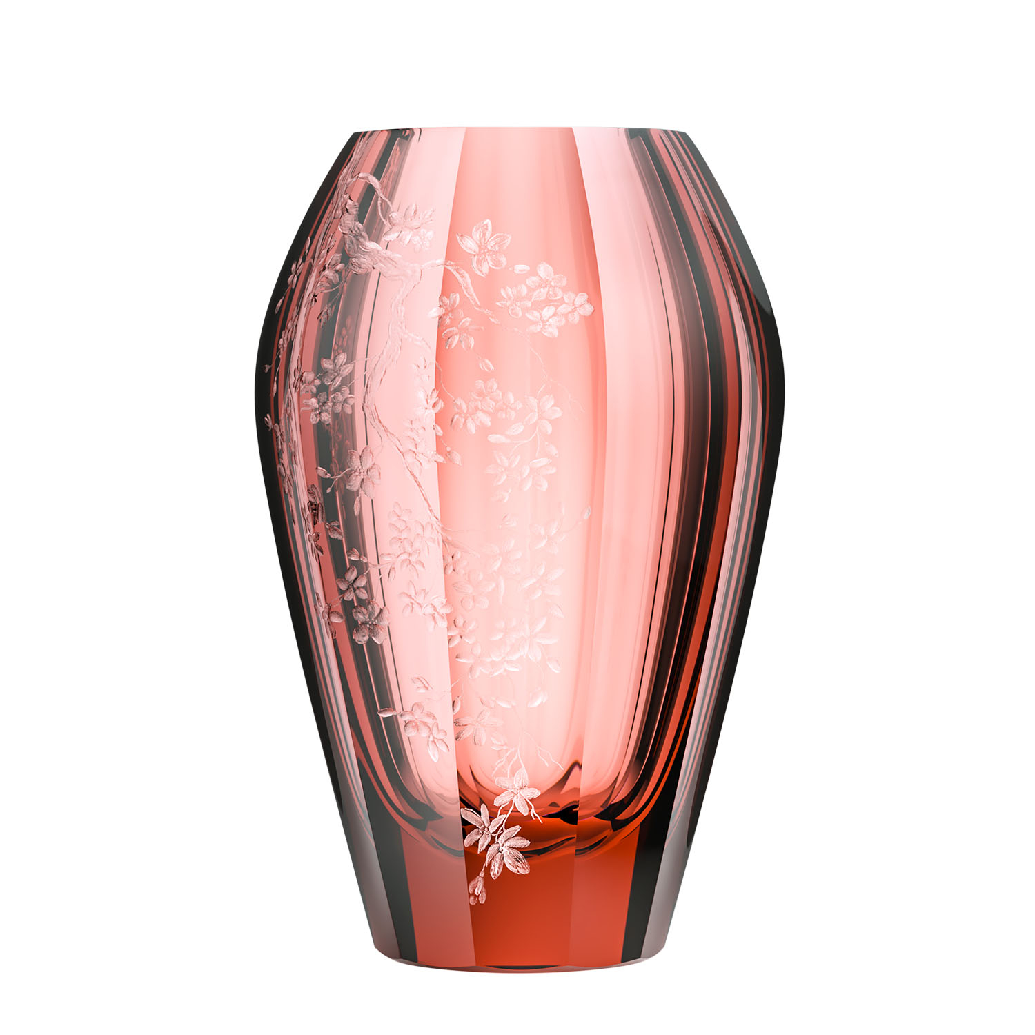 Diva váza rytina sakura – 3 fazety
