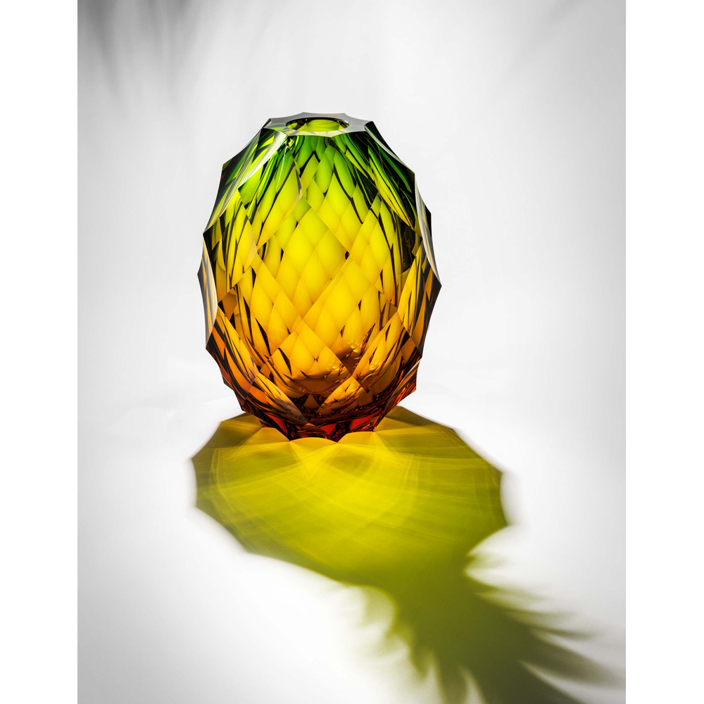 Luxury crystal Pineapple vase with perfect cut. Every piece is original