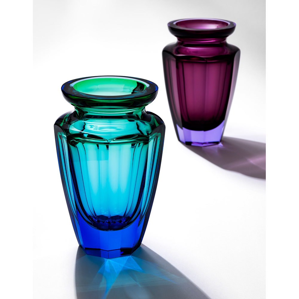 Green Bohemian handcut crystal vase Eternity by Moser