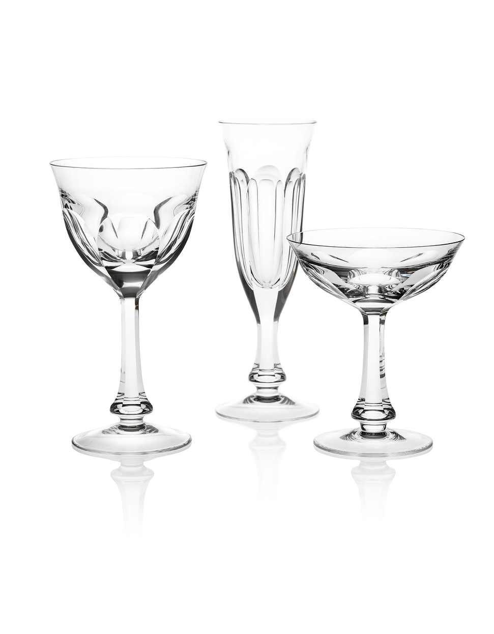 Lady Hamilton glass – set of 3 pieces