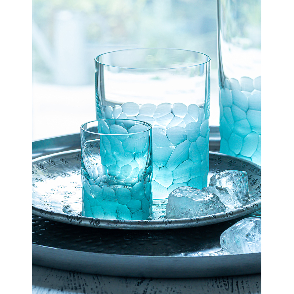 Set of coloured Bohemian crystal shot glasses 60 ml for