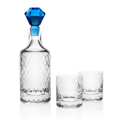 Bonbon set of a carafe and two tumblers