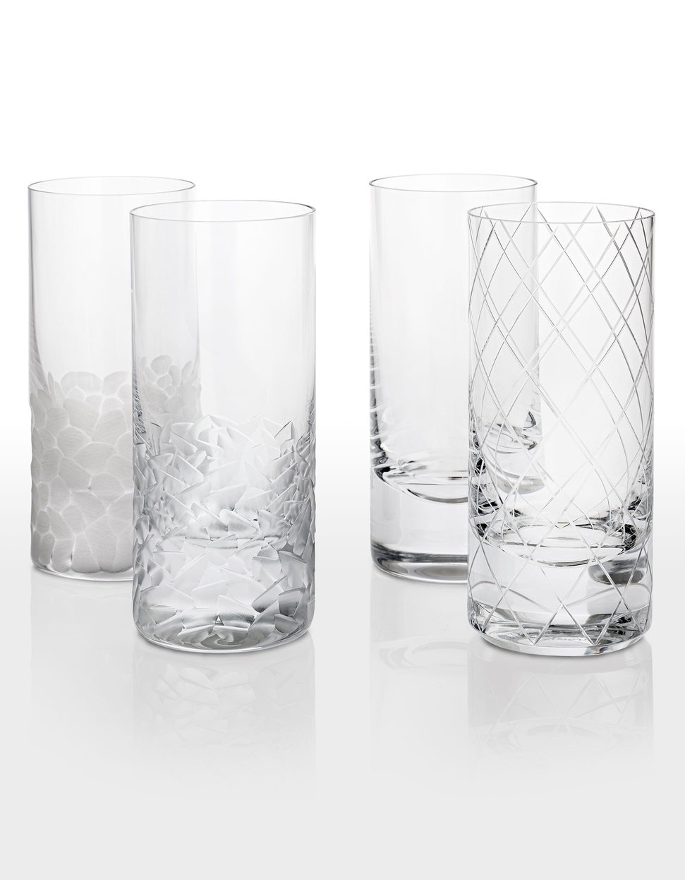 Whisky Set highballs, 330 ml, varied cuts – set of 4 pieces - gallery #1