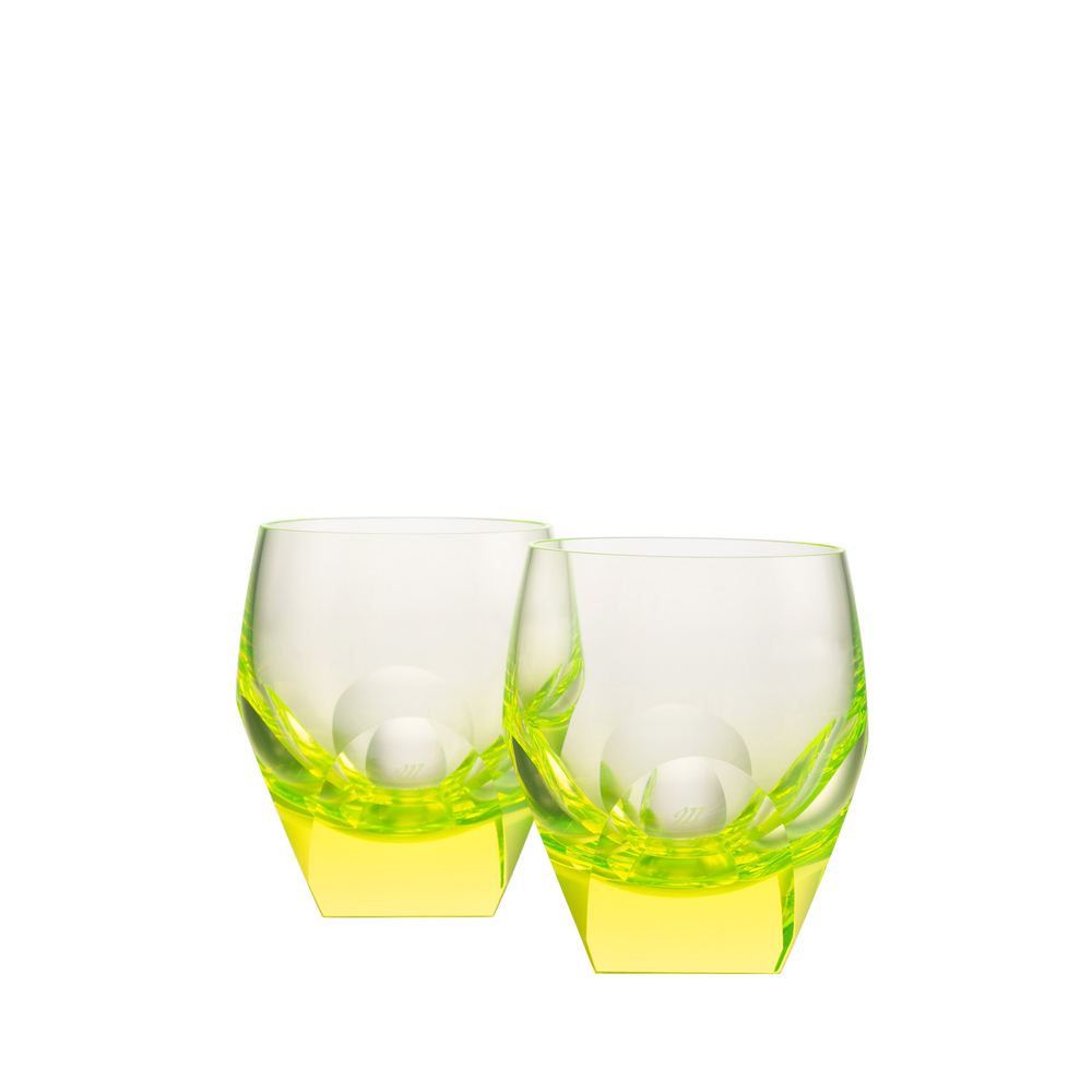 Bar tumblers, 220 ml, set of 2 pieces, uranium