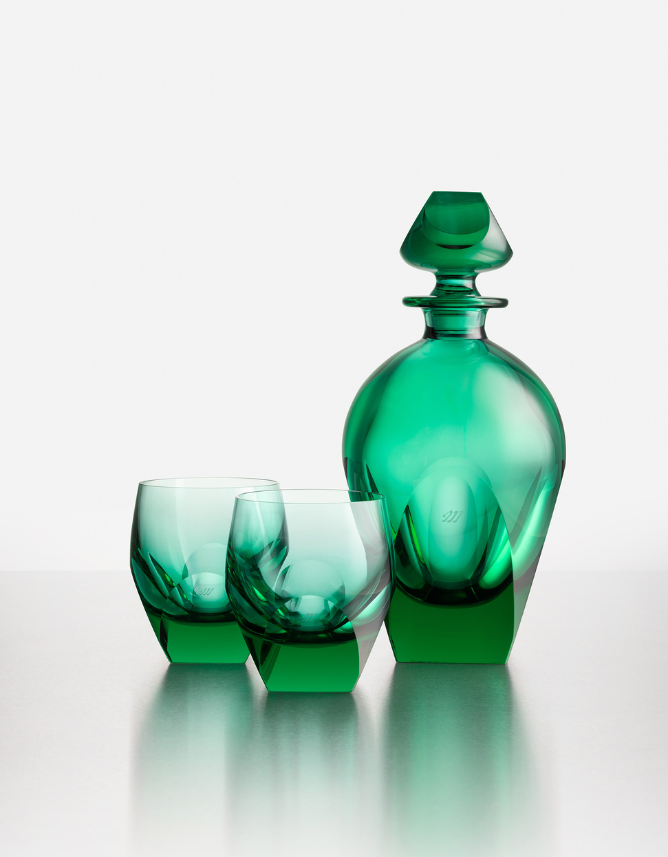 Bar sada karafy a 2 sklenic, nefrit - galerie #1