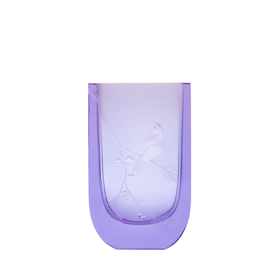 Four Seasons vase with a bird engraving, 19 cm