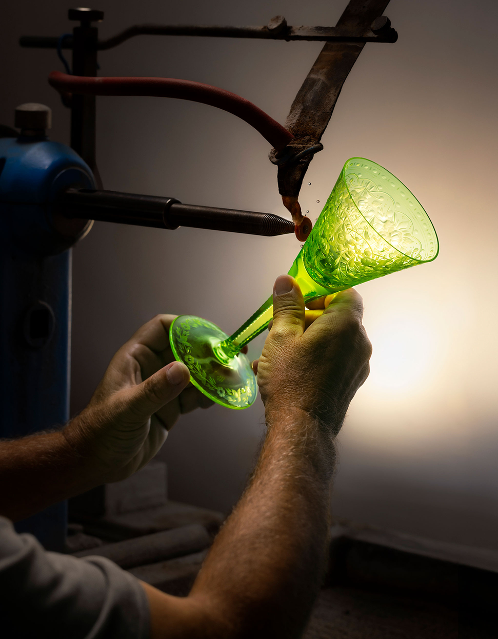 Maharani glasses, 220 ml, set of 2 pieces, uranium - gallery #3