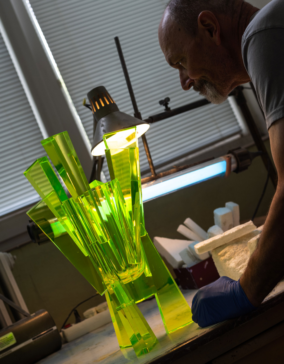 Blues vase, 50 cm, uranium - gallery #3