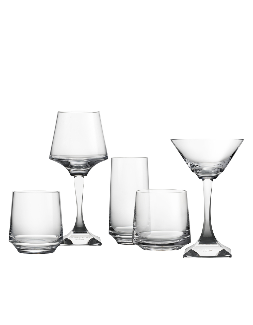 Levitation set of 5 glasses